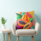 薄切りパパイヤポップ・アートのアート クッション (椅子)