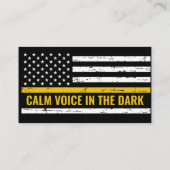 薄型イエローライン消防警察ディスパッチャ 名刺 (裏面)