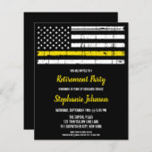 薄型イエローライン警察911ディスパッチャー退職 (正面/裏面)