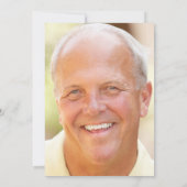 薄型グリーンラインカスタムフォト軍隊退職 招待状 (裏面)