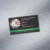 薄型グリーンライン軍隊警察縁どパトロロゴ マグネット名刺 (インサイチュ)