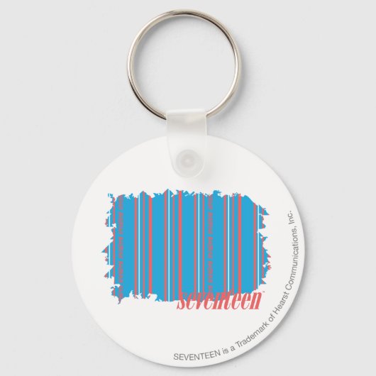 薄型ストライプアクア4 キーホルダー (正面)