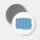 薄型ストライプアクア4 マグネット (正面/裏面)