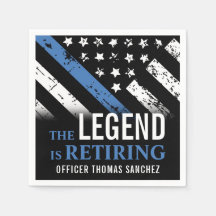 薄型ブルーラインフラッグ警察の退職パーティー