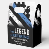 薄型ブルーラインフラッグ警察の退職パーティー フェイバーボックス (オープン)