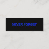 薄型ブルーラインリボン警察官 スキニー名刺 (裏面)