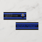 薄型ブルーライン専攻のカスタムビジネスカード スキニー名刺 (正面/裏面)