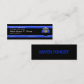 薄型ブルーライン専攻のカスタムビジネスカード スキニー名刺 (正面/裏面)