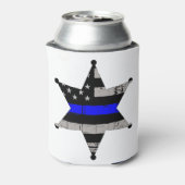 薄型ブルーライン警察のシャーシフバッジ 缶クーラー (缶裏面)