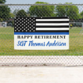 薄型ブルーライン警察ハッピーリタイアメントパーティー 横断幕 (インサイチュ)