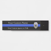 薄型ブルーライン警察バッジ サインプレート (正面)