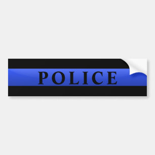 薄型ブルーライン警察バンパーステッカー バンパーステッカー
