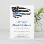 薄型ブルーライン退職旗の警察官 招待状 (スタンド正面)