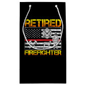 薄型レッドライン消防退職した戦闘機の退職 スモールペーパーバッグ (裏面)