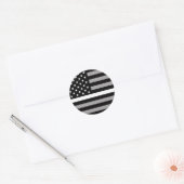 薄型白線アメリカ国旗 ラウンドシール (封筒)