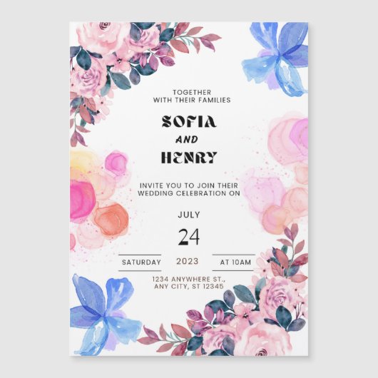 薄型磁気カード マグネット招待状 (正面)