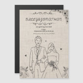 薄型磁気カード マグネット招待状 (正面/裏面)