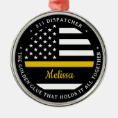 薄型金ゴールドカスタムライン接着剤911ディスパッチャ メタルオーナメント (正面)