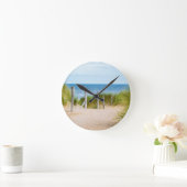 薄型、海、フェンス ラウンド壁時計 (ホーム)
