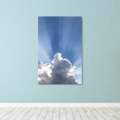 薄明か神の光線の過去雲。 キャンバスプリント (インサイチュ (ウッドフロア))