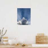 薄明か神の光線の過去雲。 ポスター (キッチン)