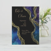 薄明るい月のフェイズダークとムーディ結婚ーのインビタ 招待状 (スタンド正面)