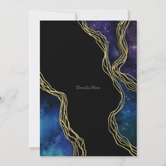 薄明るい月のフェイズダークとムーディ結婚ーのインビタ 招待状 (裏面)