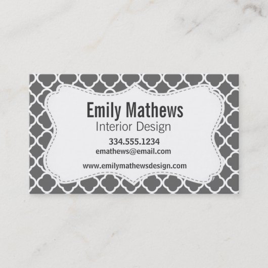 薄暗いグレークローバー 名刺 (正面)