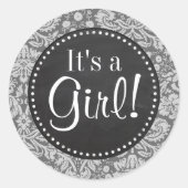 薄暗いグレーダマスク;レトロシャルボード ラウンドシール (正面)