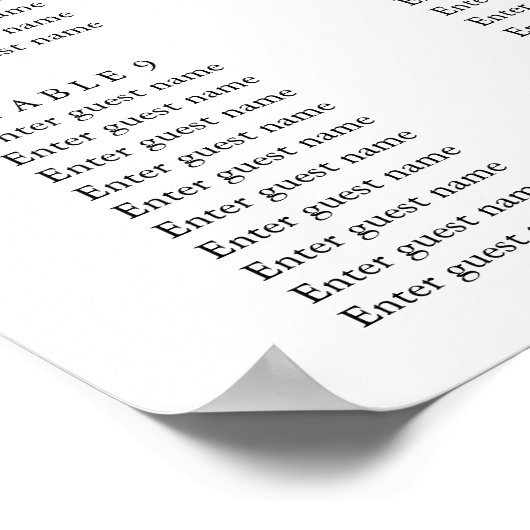 薄暗いデニムと赤面スタイリッシュのシーティングチャート ポスター (角)