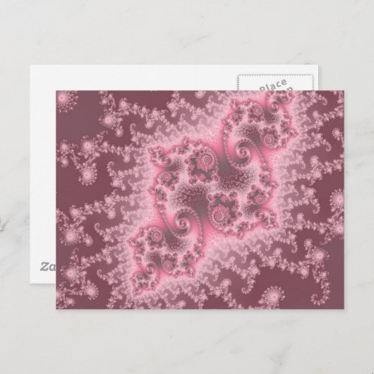 薄暗いピンククラゲはがき ポストカード (正面/裏面)