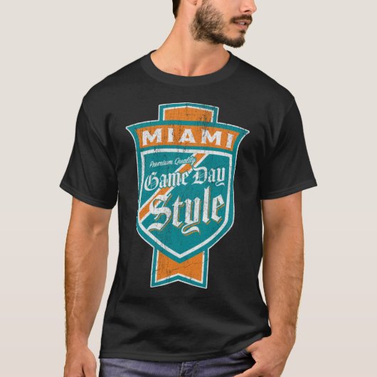 薄暗いマイアミビールラベルTシャツ – Miami-Dade County Tシャツ (正面)