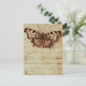 薄暗い動揺してセピア蝶のメモ帳の番号 ポストカード (スタンド正面)