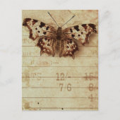 薄暗い動揺してセピア蝶のメモ帳の番号 ポストカード (正面)