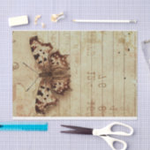 薄暗い動揺してセピア蝶のメモ帳の番号 薄葉紙 (クラフト)