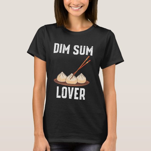 薄暗い合計の愛中国の者の食べ物愛好家アジアの軽食 Tシャツ (正面)