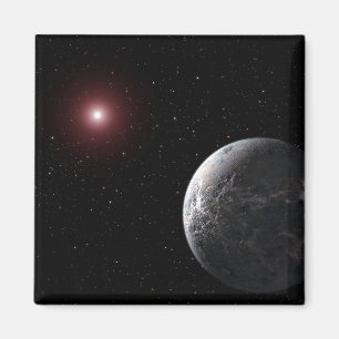 薄暗い星の周りを回る氷の多い惑星 マグネット