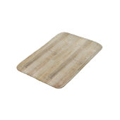 薄暗い木擦り切れた材フローリングテクスチャ バスマット (アングル)