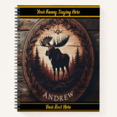 薄暗い森の中でムースをする ノートブック (正面)