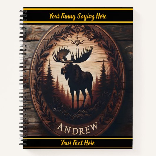 薄暗い森の中でムースをする ノートブック (正面)