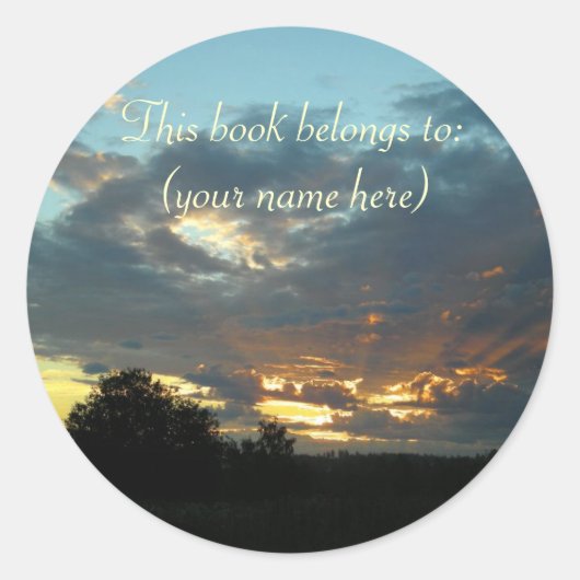 薄暗い空 ラウンドシール (正面)