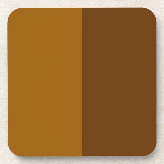 薄暗い茶色のパーツ半面デザイン コースター (正面)