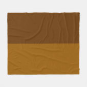 薄暗い茶色のパーツ半面デザイン フリースブランケット (正面(横))