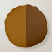 薄暗い茶色のパーツ半面デザイン ラウンドクッション (裏面)