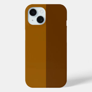 薄暗い茶色のパーツ半面デザイン iPhone 15ケース