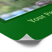 薄暗い頭のオウムパーソナライズされた動物 ポスター (角)