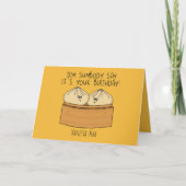 薄暗おもしろい和グルメ誕生日フードパン カード (正面)