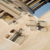 薄暗がりで撃たれる国会議事堂の建物 ジグソーパズル (側面)