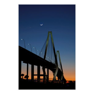 薄暗がりのアーサーRavenel Jr.橋 ポスター