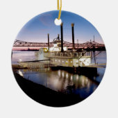 薄暗がりのカジノの舟 セラミックオーナメント (正面)